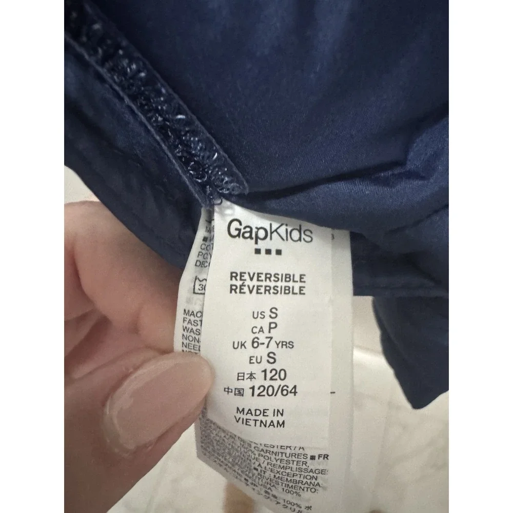 Gap Kids Boys‎ Reversible Puffer Best Blue Camo Size Small